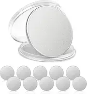 Twotrees 10 Pieces Blank Challenge Coins Engraving Blanks Zinc Alloy Silver Plated 40mm Diameter with Pattern in Acrylic Protective Box for DIY Engraving Birthday Travel Memorial Collection