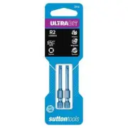 New. Sutton Tools S1660250 R2 x 50mm Robertson Ultrabit Screwdriver Bit 2 Pack