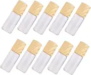 LRXIYODE 10Pcs Refillable Glass Roller Bottles with Caps Empty Roll Perfume Bottles for Essential Oils Aromatherapy Travel Friendly Containers Lightweight and Compact