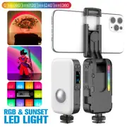 RGB Sunset Light LED Video Light Selfie Fill Light With Mobile Phone Holder