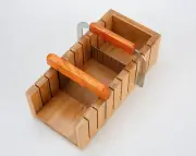 Soap Making Mold Loaf Baking Wooden Box Cutter Slicer Tool Set Wavy Straight