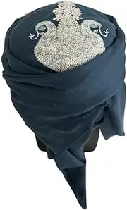 [ZUHD] Men's Arabic Turban Scarf Breathable Soft Bandana Ghutra Shemagh Classic Headwear Keffiyeh Hamdania