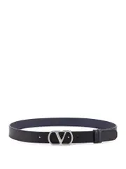 [Valentino Garavani] Valentino Garavani-Vlogo Leather Reversible Belt-Uomo 100