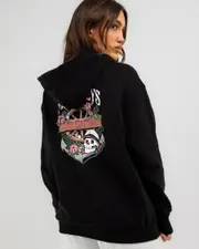[The Mad Hueys] The Mad Hueys Women's Shipwrecked Captain Hoodie in Black Size XS XS Black