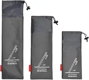 YTYKINOY 3 Pieces Outdoor Tent peg Storage Bag Camp Accesorries Bag Camping Tent Stakes Sleeve (L, M, S)
