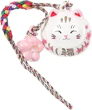 VALICLUD Japanese Luck Cat Hanging Decor Ceramic Pendant for Backpack Key Phone Purse