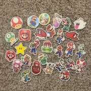 Super Mario Kart Stickers 28 Pieces Bundle Toad, Luigi, Ghost, Peach, Gaming