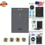 Galvanized Steel Locking Vertical Dropbox Mailbox - Prevent Identity Theft