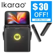 Ikarao Shell S3 Portable 80W Karaoke Speakers 7” Display 2x Smart Wireless Mic