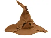 Adult Womens Tattered Fabric Witch Wizard Scarecrow Sorting Hat Sorcerer Cap