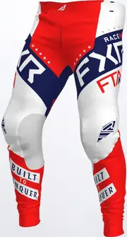 FXR Podium Gladiator Motocross Pants, white-red-blue, Size 38 for Men White Red Blue