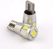 [E-auto fun] 12V T10 Samsung 5630chip6 series equipped with CANBUS canceller built-in set of two genuine light bulb approximate size color temperature 6500K Brightness 196 lumens six consecutive LED