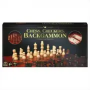 Backgammon Chess Checkers Deluxe BOARD GAME
