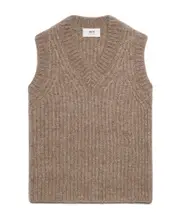 Wool knitted vest S,XL,L,M Brown