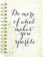 Graphique Designer Notebooks - Do More of What Makes You Sparkle - Spiral Bound Writing Journals for Offices, Schools, Classrooms, and More - Hard Cover with 160 Ruled Pages (6.25" x 8.25")
