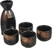 PHENOFICE 1 Set Japanese Style Sake Set Sake Kettle Cups Creative Rice Wine Container for Home Parties Elegant Design Table Decoration Present Idea