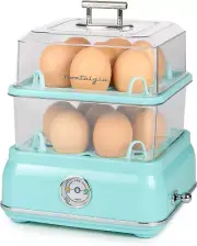 CLEC14AQ Retro Premium 14 Capacity Electric Large Hard-Boiled Egg Cooker, Poache