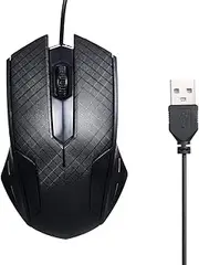 RAYWE 3-Button USB Optical Wired Mouse with 1.1M Cord Compatible with Windows 7/8/10/XP MacOS