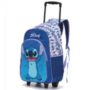 Disney Stitch Kids 17" Wheeled Backpack with 3D Front Panel - Purple