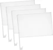 MAGICLULU 4Pcs Blank Handheld Flags for Car Flags with Flag Poles for Sports Events Racing and Personal