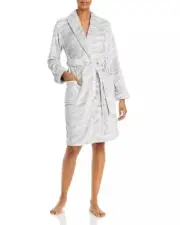 NATORI Animal Print Plush Robe SIZE S
