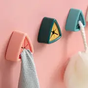 Press Buckle Towel Hanger Adhesive Wall Mounted Hook for Kitchen and Bathroom