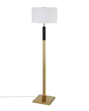 Abraham + Ivy Teagan Two Tone Brass And Black Floor Lamp