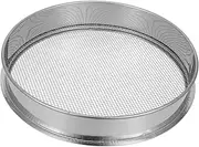 Happyyami Garden Sifter Stainless Steel Sieve for Soil Rocks Ergonomic Design Mesh Fine Mesh Sifter for Gardening Construction Laboratory Use Portable Sifting Tool