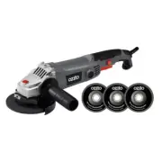 Ozito Angle Grinder Corded Electric 125mm 5” Kit 3 Grinding Discs Included