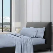 Bedding King 1200TC Pure Egyptian Cotton Sheet Set - Pale Blue