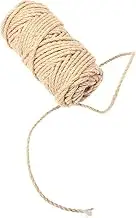 HOUDERCO 50M Natural Jute Twine Heavy Duty Rope for DIY Crafts Garden Binding Vintage Home Decor Durable Multi Strand Woven Cord for Flower Garland and Fence Repair