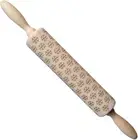 13.6Inch Wooden Christmas Embossed Pin for Pastry Baking Tools,Santa Cookies ...