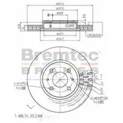 Bremtec Euro-Line GeoZinc Coated Brake Rotor - BDR10840EL