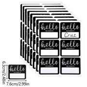 20Pcs Name Badge Label Hello My Name Is Name Tag ID Stickers Peel