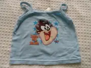 NEW Girl's 18 Month Six Flags Little Big Mouth Taz Blue Tank Top