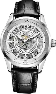 [FORSINING] Men's Watches Automatic Skeleton Date Calendar Analog Waterproof Three-Dimensional Luminous Wrist Watch