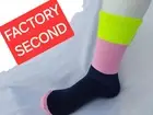 2 PAIRS Cycling Socks TRICOLOR Breathable, FACTORY SECONDS