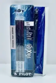 PILOT BALL FRIXION BOLD BLACK ERASABLE GEL INK PENS AND 3 REFILLS