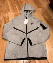 Nike Sportswear Big Kids Tech Fleece Hoodie Heather Grey HV5867 063 KIDS LARGE
