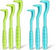 FENGCHUANG 6 Pcs Tick Remover Tool, Cat and Dog Lice Remover,Tick Hook, Anti-Lice Accessories, Ldeal for Removing Lice and Fleas from Cats and Dogs (3 Pcs Green and 3 Pcs Blue)