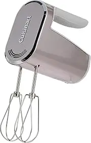 Cuisinart Cordless Power Hand Mixer, Cake mixer for baking, Stainless steel beaters, 5 Speeds, Cordless, USB charge, Rechargeable, 20 minutes continuous use, Dishwasher safe, Electric hand mix