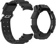 UMCNVV Silicone Case Strap For Samsung Galaxy Watch 7 fit Watch7 40mm 44mm Armor Protective Case Watchband Band Case 2 in 1