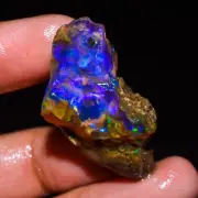 Ethiopian Opal Rough 100% Natural Gemstone Raw 36.5 Ct. 34x20x13 mm AQ-572