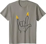 [X.Style] Kids 2nd Birthday, Two Year Old Boys Girls 2 Candle Rock, Toddler ds726 T-Shirt (S) Slate Grey