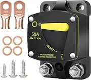Manual Reset Circuit Breaker - Automatic Circuit Breaker Set | Manual Reset Design,Trolling Motor Connector | Trolling Motor Quick Connect for Marine