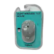 Brand New Logitech Silent Gray Wireless Mouse with USB Receiver