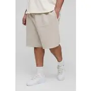 Mens Stone Plus Oversized Drop Crotch Basic Shorts