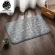 Luxurious Coral Velvet Bathroom Mats - Memory Foam, Absorbent, Non-Slip Stone De