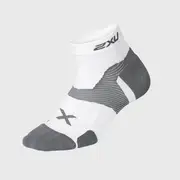 [2XU] 2XU - Vectr Cushion 1/4 Crew Compression Socks - White/Grey