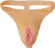 [CTKOLYS] 3301 Crossdresser Panties, Men's Hiding Gaff Panty Pluggable Realistic Camel Toes Super Soft Cyber Skin